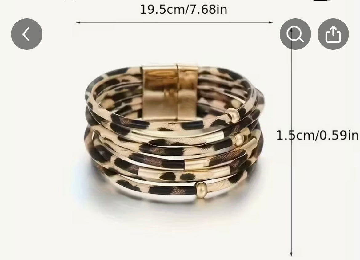 Bracelet Bono léopard