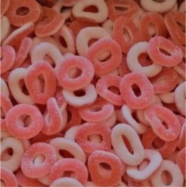 Anneaux fraise sans gluten