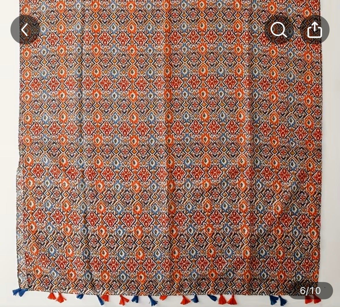 Foulard bohème orange